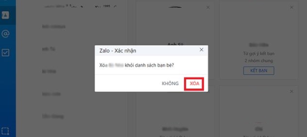 Cách hủy kết bạn trên Zalo cho máy tính