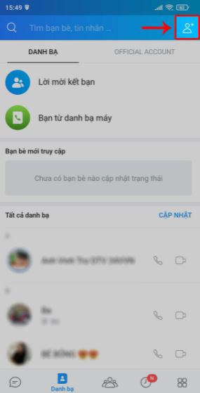 Cách hủy lời mời kết bạn trên Zalo