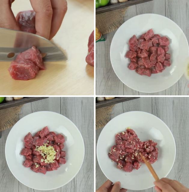 Cách làm nui xào bò lúc lắc