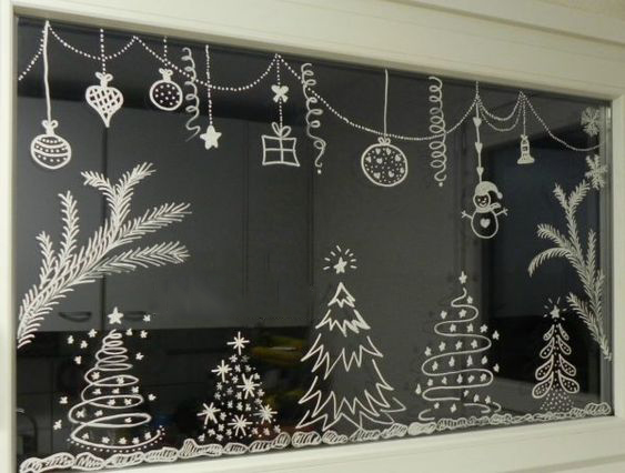 Trang trí Noel bằng phấn Trang trí Noel bằng phấn