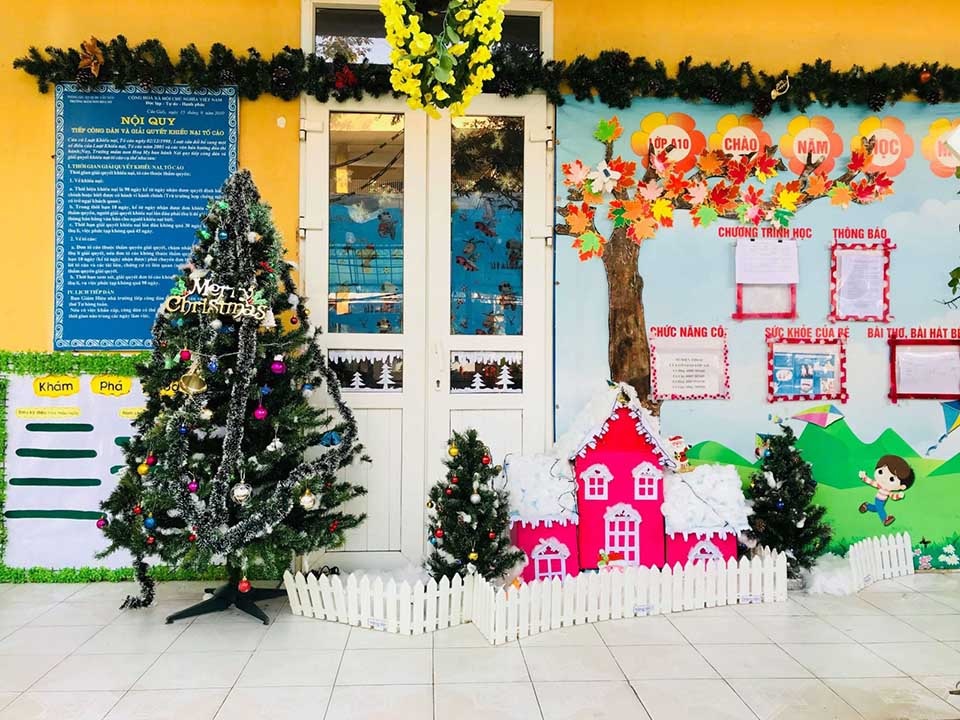 Cách trang trí Noel trường mầm non Cách trang trí Noel trường mầm non