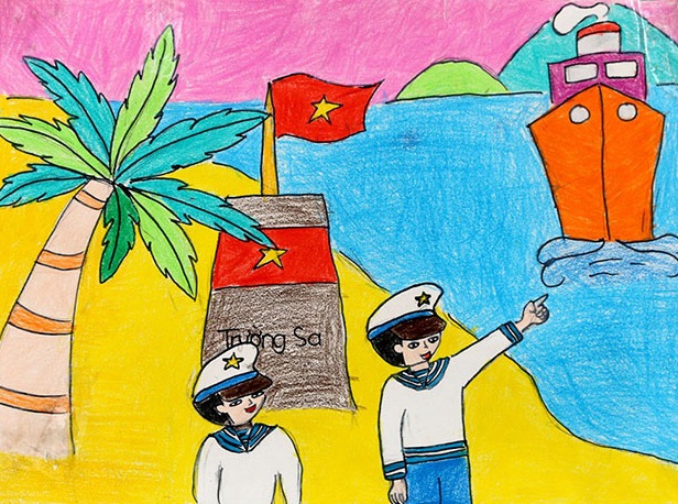 Mẫu tranh chú bộ đội Hải Quân bảo vệ biển đảo đẹp nhất Mẫu tranh chú bộ đội Hải Quân bảo vệ biển đảo đẹp nhất