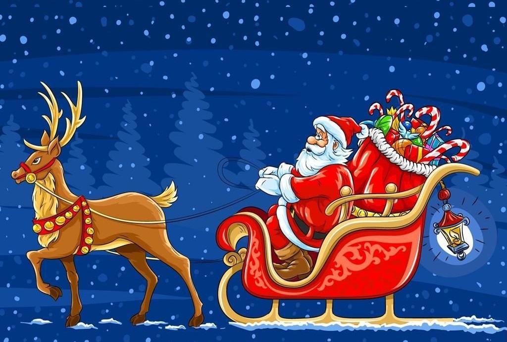 Hình ảnh ông già Noel cưỡi tuần lộc Hình ảnh ông già Noel cưỡi tuần lộc