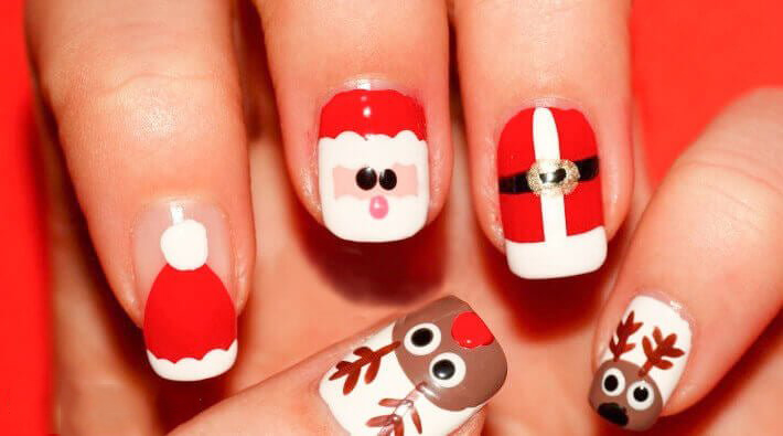 Mẫu nail Noel cute nhất Mẫu nail Noel cute nhất