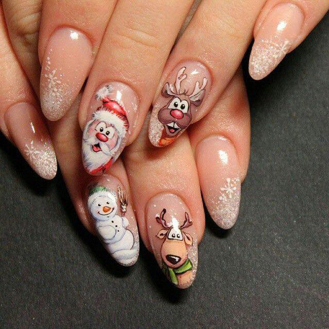 Mẫu nail Noel dễ thương Mẫu nail Noel dễ thương
