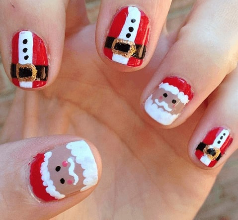 Mẫu nail ông già Noel cute Mẫu nail ông già Noel cute