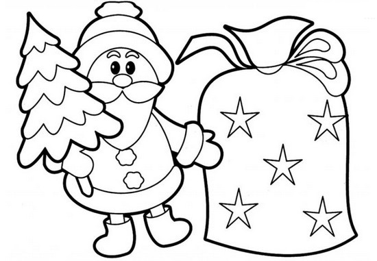Hình ông già Noel cho bé tô màu Hình ông già Noel cho bé tô màu