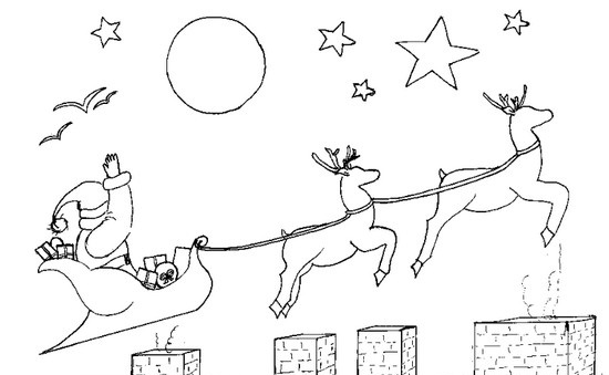 Tranh tô màu ông già Noel cho bé Tranh tô màu ông già Noel cho bé