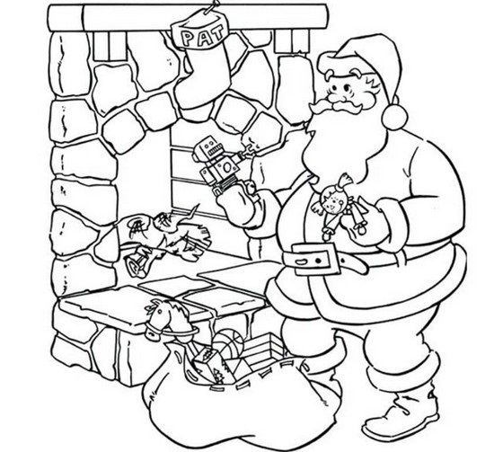 Tranh tô màu ông già Noel cho bé Tranh tô màu ông già Noel cho bé