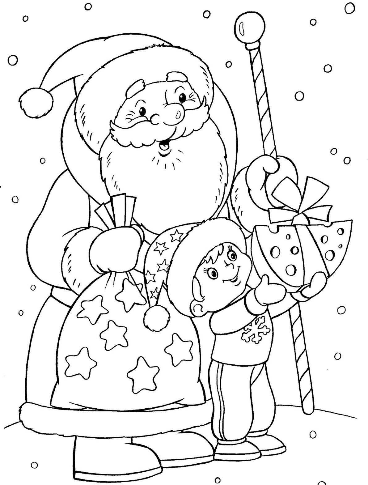 Tranh tô màu ông già Noel cho bé Tranh tô màu ông già Noel cho bé