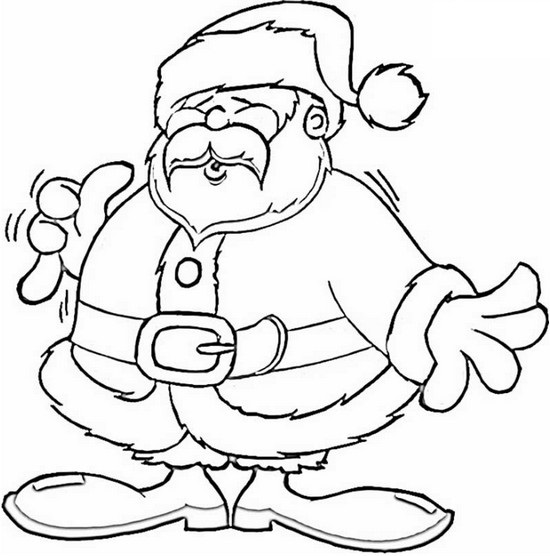 Tranh tô màu hình ông già Noel Tranh tô màu hình ông già Noel