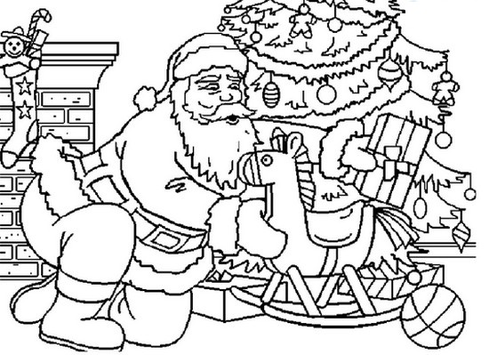 Hình tô màu Noel Hình tô màu Noel