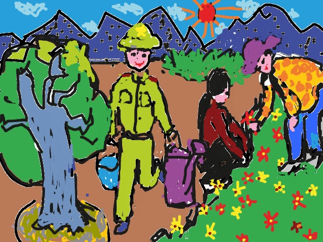 Tranh vẽ chú bộ đội