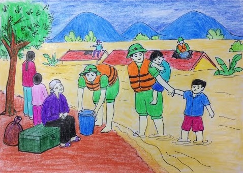 Vẽ tranh chú bộ đội giúp dân Vẽ tranh chú bộ đội giúp dân