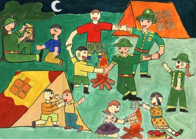 Tranh vẽ chú bộ đội