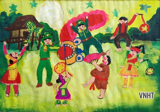 Tranh vẽ chú bộ đội