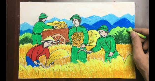 cách vẽ tranh đề tài chú bộ đội giúp dân cách vẽ tranh đề tài chú bộ đội giúp dân