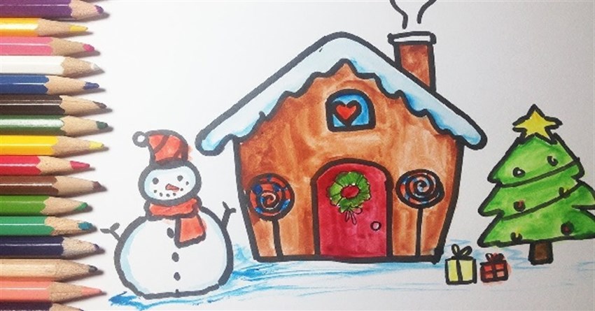 Cách vẽ tranh Noel Giáng Sinh đơn giản, đẹp nhất