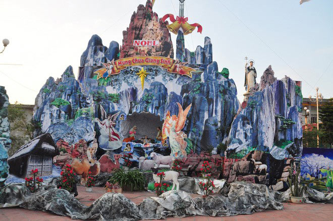 Ý tưởng trang trí hang đá Noel Ý tưởng trang trí hang đá Noel