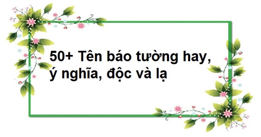 50+ Tên báo tường hay, ý nghĩa, độc và lạ