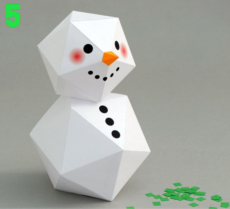 Cách làm người tuyết bằng giấy