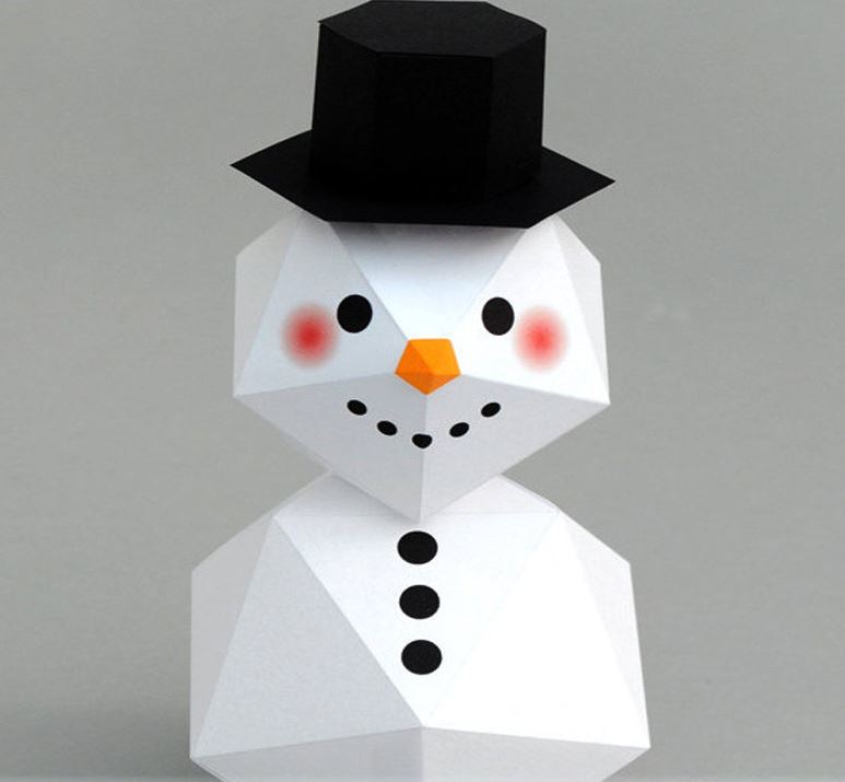 Cách làm người tuyết bằng giấy