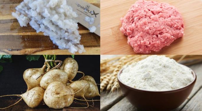 Nguyên liệu làm sủi cảo tôm thịt