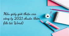 Mẫu giấy giới thiệu của công ty chuẩn (kèm file tải Word)