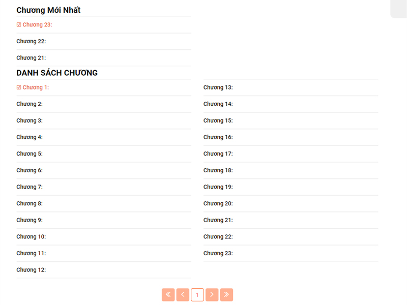 Lựa chọn chương để đọc Lựa chọn chương để đọc