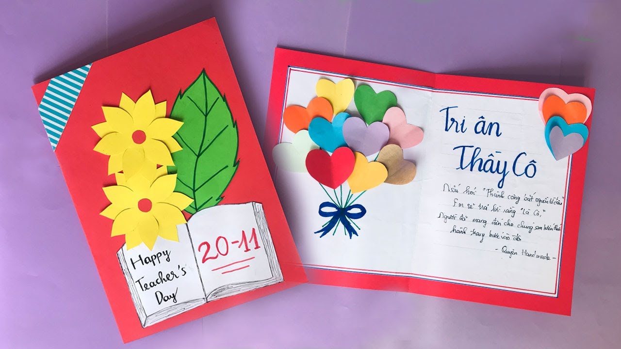Mẫu vẽ thiệp 20/11 đẹp đơn giản nhất Mẫu vẽ thiệp 20/11 đẹp đơn giản nhất