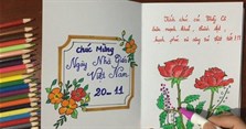 Cách vẽ thiệp chúc mừng 20/11 đơn giản mà đẹp