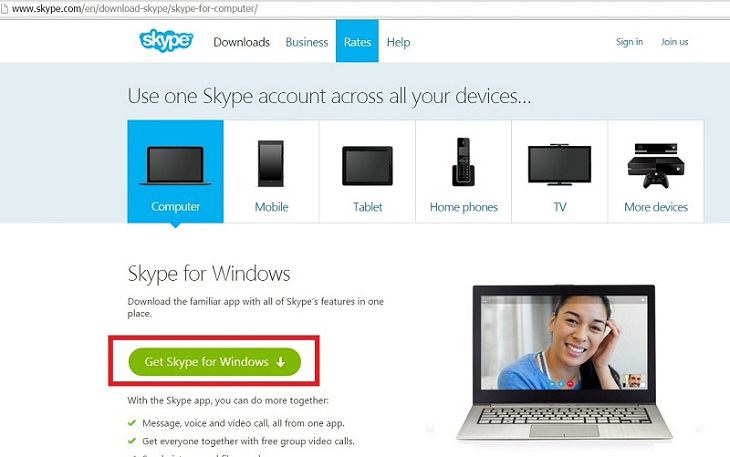 Truy cập website Truy cập website