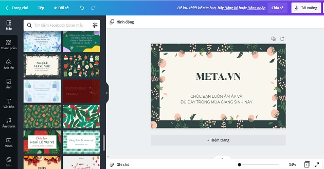 Tạo ảnh bìa Facebook