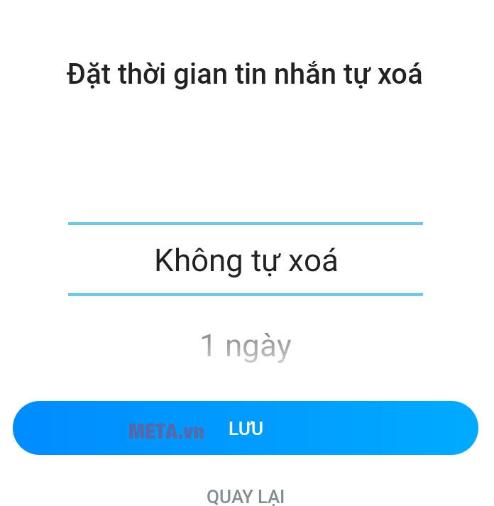 Tin nhắn tự xóa Tin nhắn tự xóa