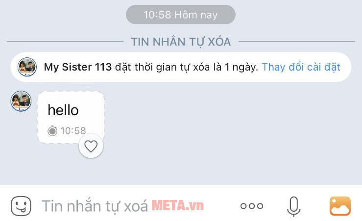 Tin nhắn tự xóa Tin nhắn tự xóa