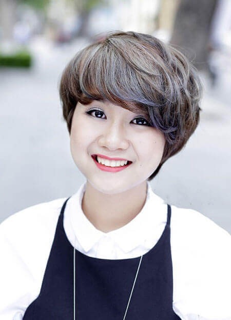 Kiểu tóc tomboy cho nữ mặt tròn