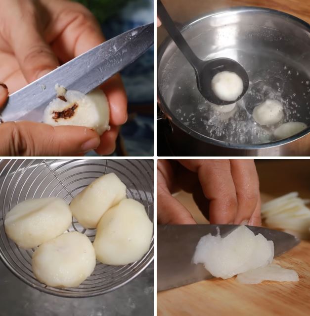 Cách nấu chè hoa cau bằng bột sắn dây