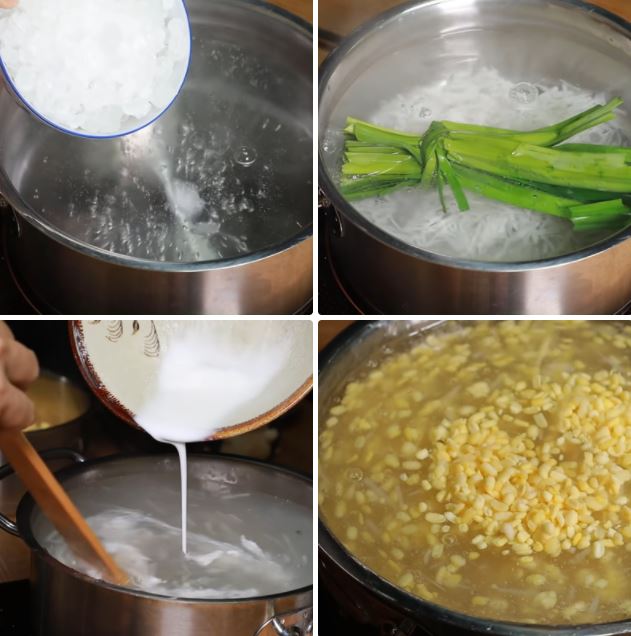 Cách nấu chè hoa cau bằng bột sắn dây