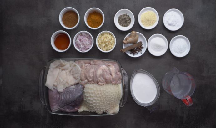 Nguyên liệu nấu phá lấu bò