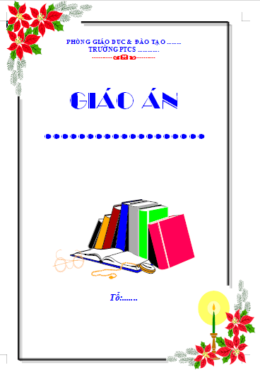 Mẫu bìa giáo án đẹp, đơn giản