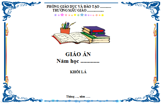 Trang bìa giáo án đẹp