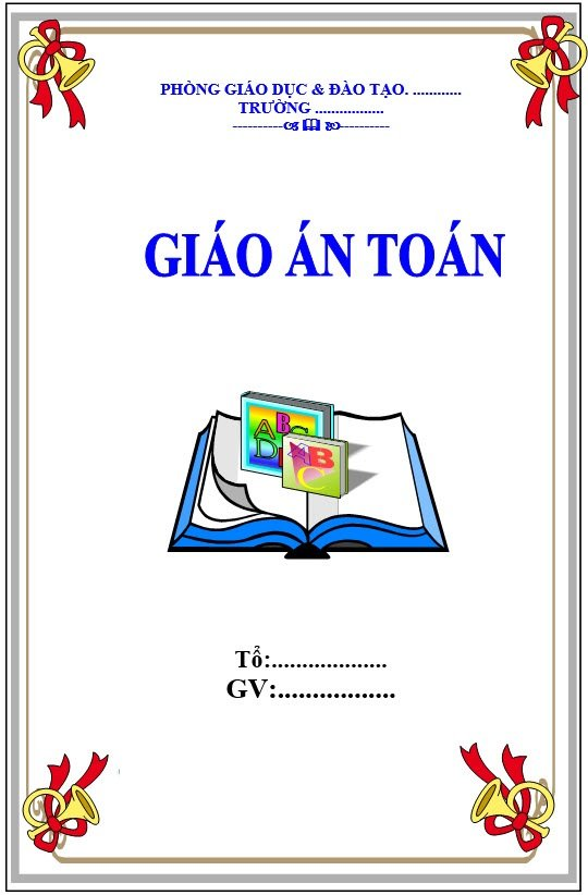 Mẫu bìa giáo án đẹp, đơn giản