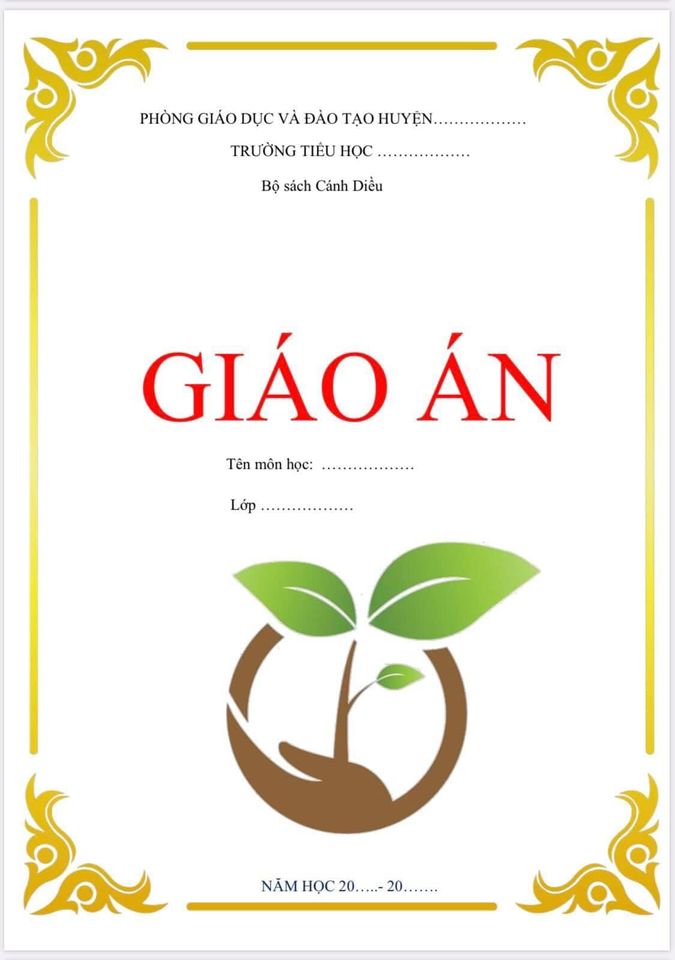 Mẫu bìa giáo án đẹp, đơn giản