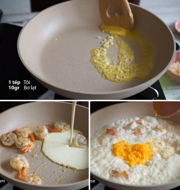 Cách làm mì Ý sốt kem