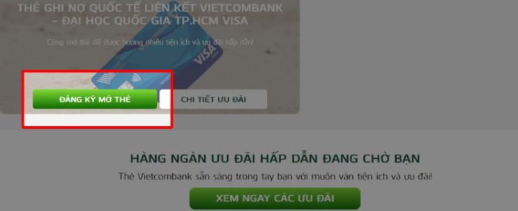Cách đổi thẻ chip Vietcombank online