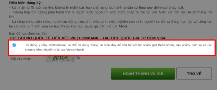 Cách đổi thẻ chip Vietcombank online