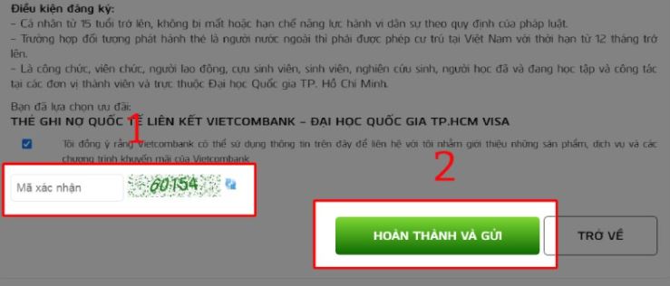 Cách đổi thẻ chip Vietcombank online