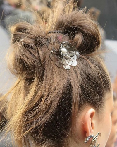 Tóc dài dày búi messy Tóc dài dày búi messy