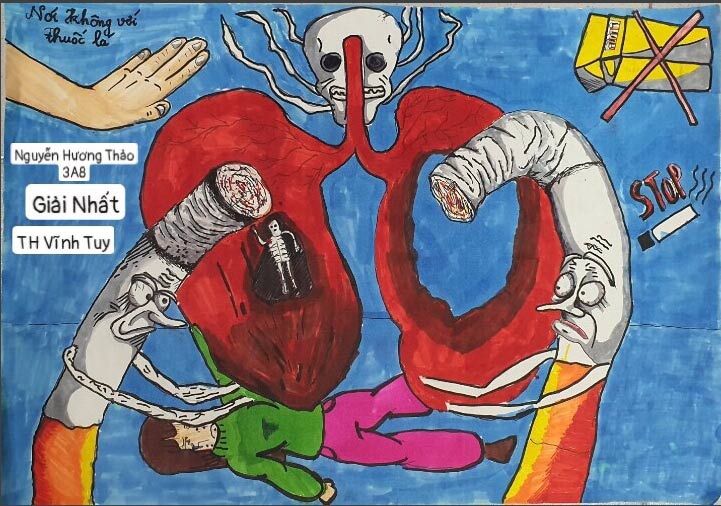 Vẽ tranh thế giới không khói thuốc 1 Vẽ tranh thế giới không khói thuốc 1