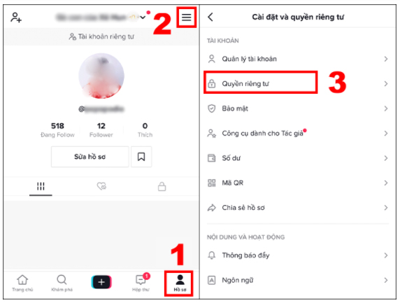 Chọn Quyền riêng tư Chọn Quyền riêng tư